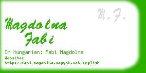 magdolna fabi business card
